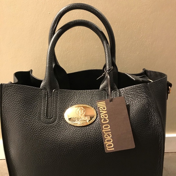 Roberto Cavalli black leather pocketbook - Picture 3 of 5